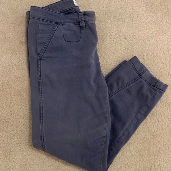 Anthropologie Blue Relaxed Fit Chinos - Picture 1 of 4